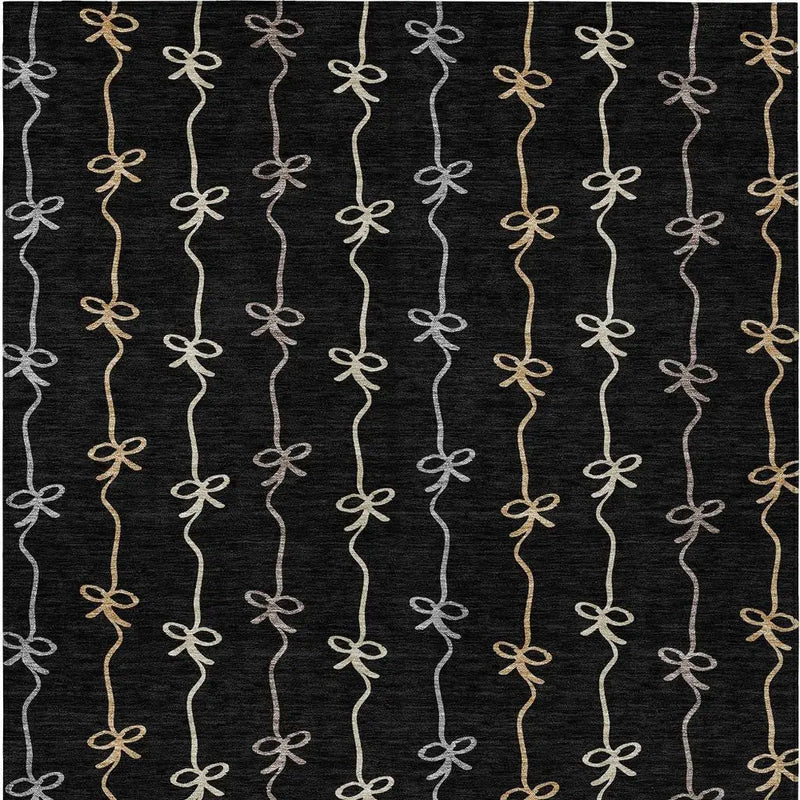 3' X 5' Black And Gray Southwestern Washable Indoor Outdoor Area Rug Homeroots Outdoor