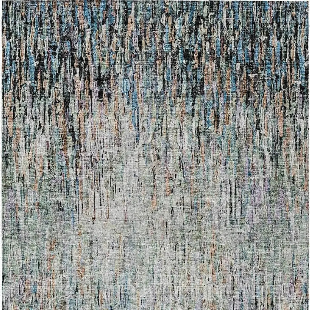 3' X 5' Black And Gray Striped Washable Indoor Outdoor Area Rug Homeroots Outdoor