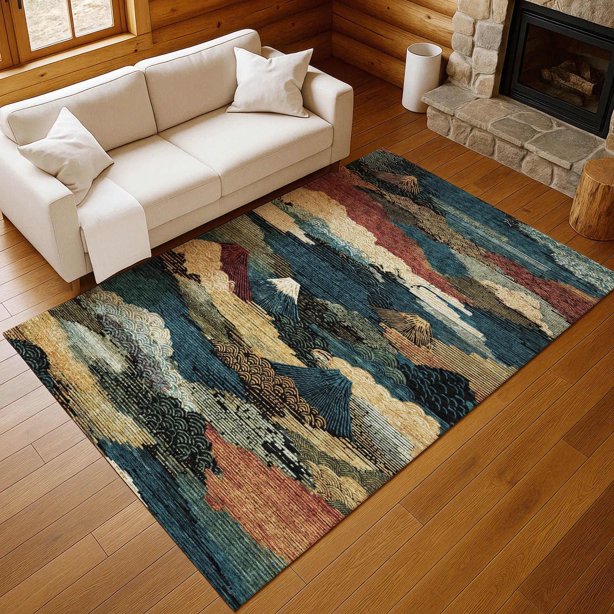 3' X 5' Black And Ivory Abstract Washable Indoor Outdoor Area Rug Homeroots Outdoor