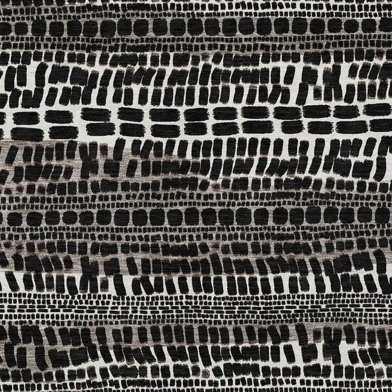 3' X 5' Black And Ivory Abstract Washable Indoor Outdoor Area Rug Homeroots Outdoor