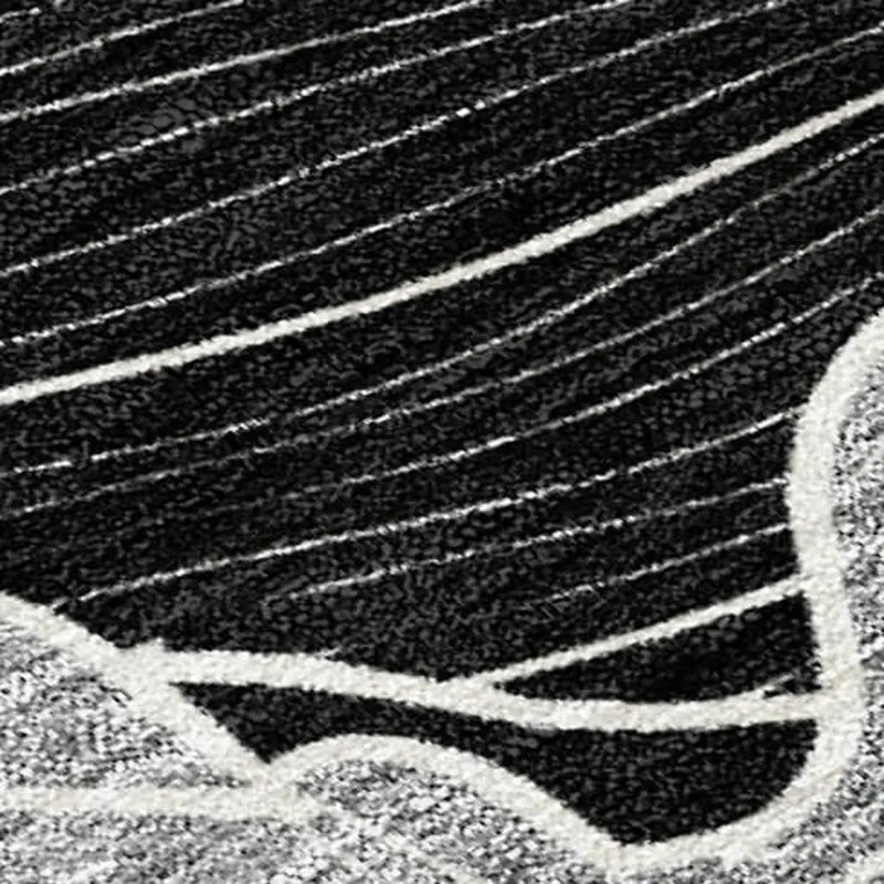 3' X 5' Black And Ivory Floral Washable Indoor Outdoor Area Rug Homeroots Outdoor
