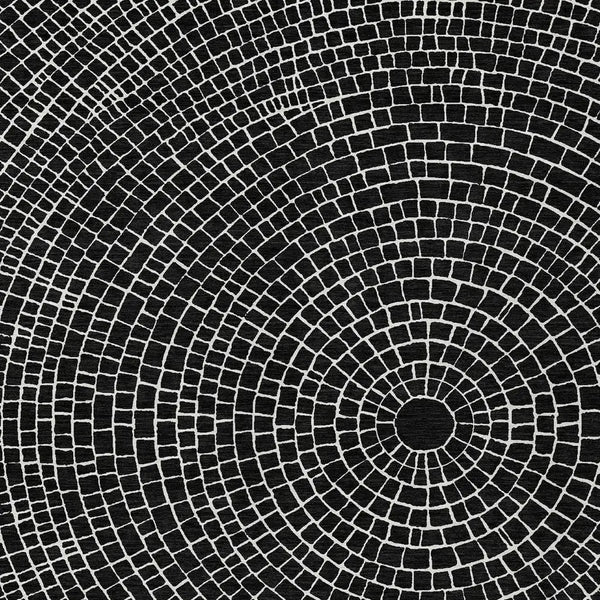 3' X 5' Black And Ivory Geometric Washable Indoor Outdoor Area Rug Homeroots Outdoor