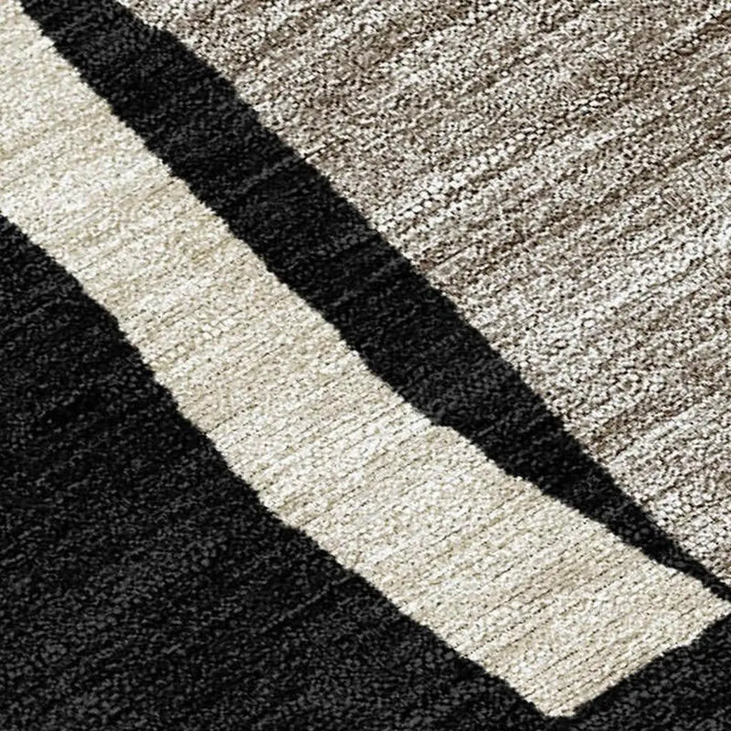 3' X 5' Black And Ivory Geometric Washable Indoor Outdoor Area Rug Homeroots Outdoor