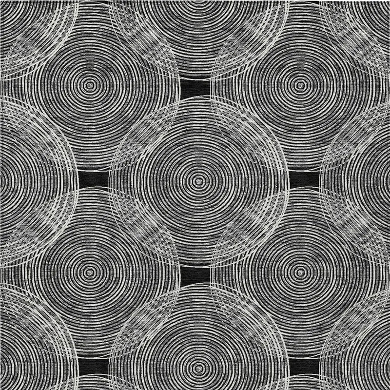 3' X 5' Black And Ivory Geometric Washable Indoor Outdoor Area Rug Homeroots Outdoor