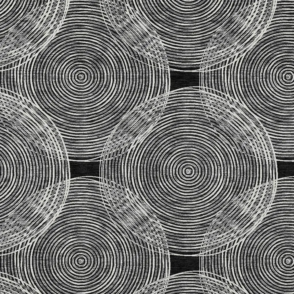 3' X 5' Black And Ivory Geometric Washable Indoor Outdoor Area Rug Homeroots Outdoor