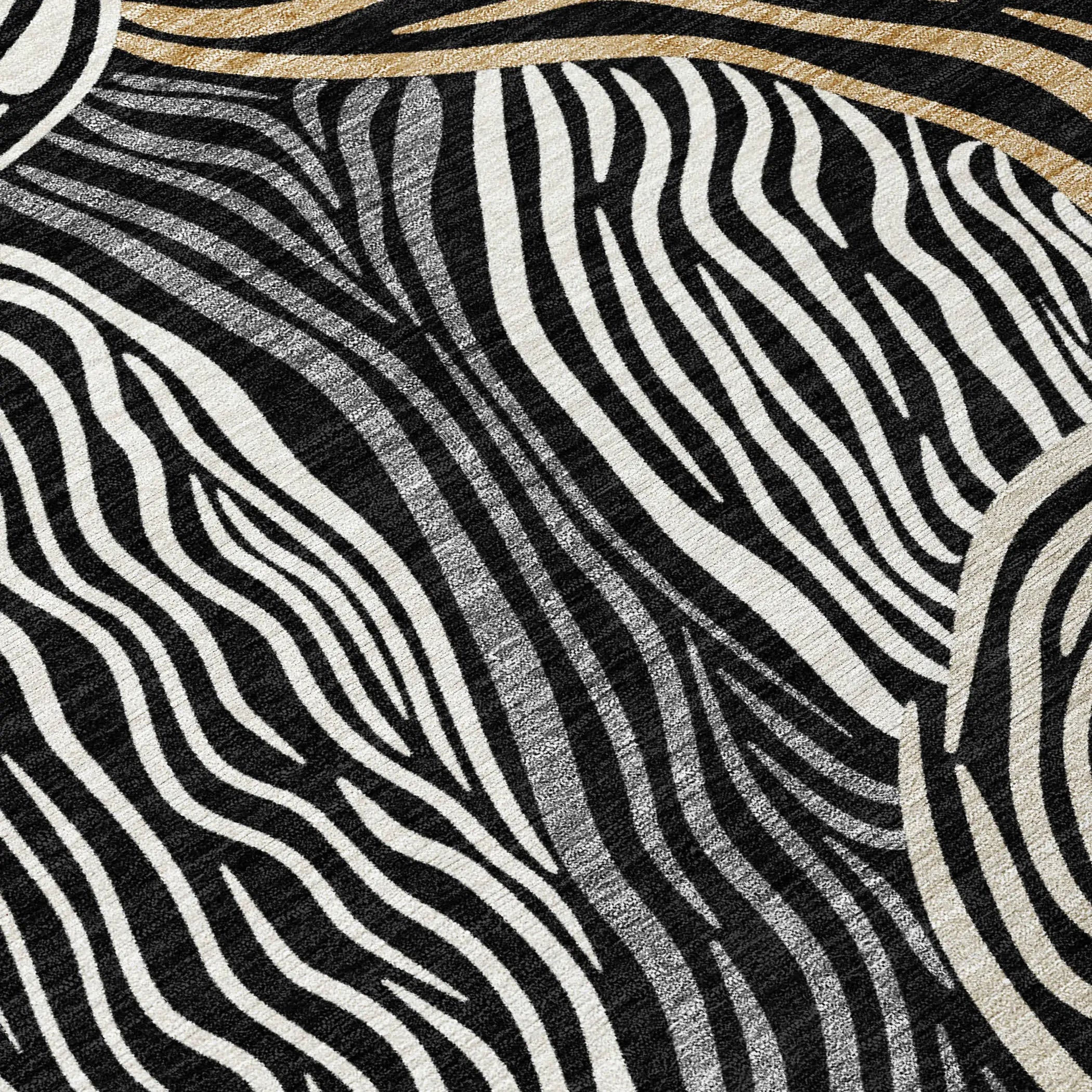 3' X 5' Black And Ivory Ikat Washable Indoor Outdoor Area Rug Homeroots Outdoor