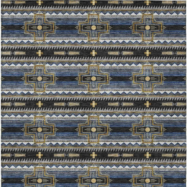 3' X 5' Black And Mauve Tribal Washable Indoor Outdoor Area Rug Homeroots Outdoor