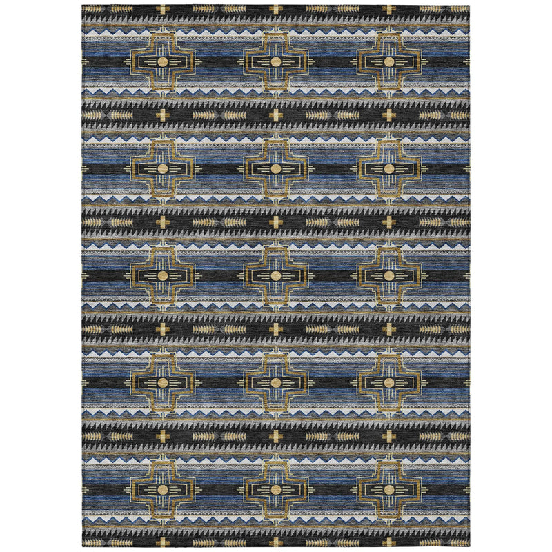 3' X 5' Black And Mauve Tribal Washable Indoor Outdoor Area Rug Homeroots Outdoor