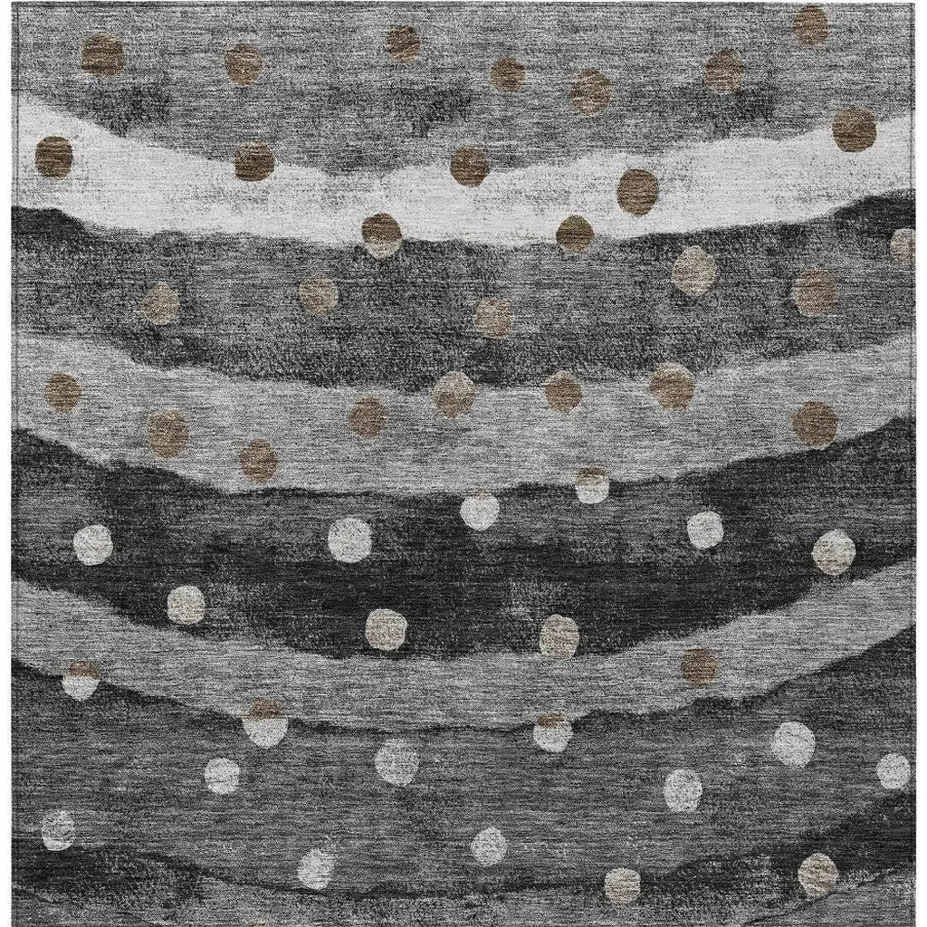 3' X 5' Black And Navy Blue Striped Washable Indoor Outdoor Area Rug Homeroots Outdoor