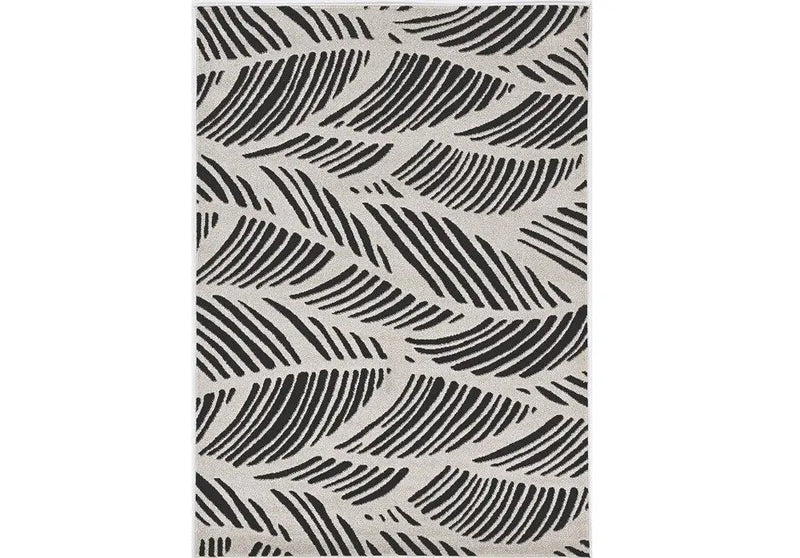 3' X 5' Black And White Floral Indoor Outdoor Area Rug Homeroots Outdoor