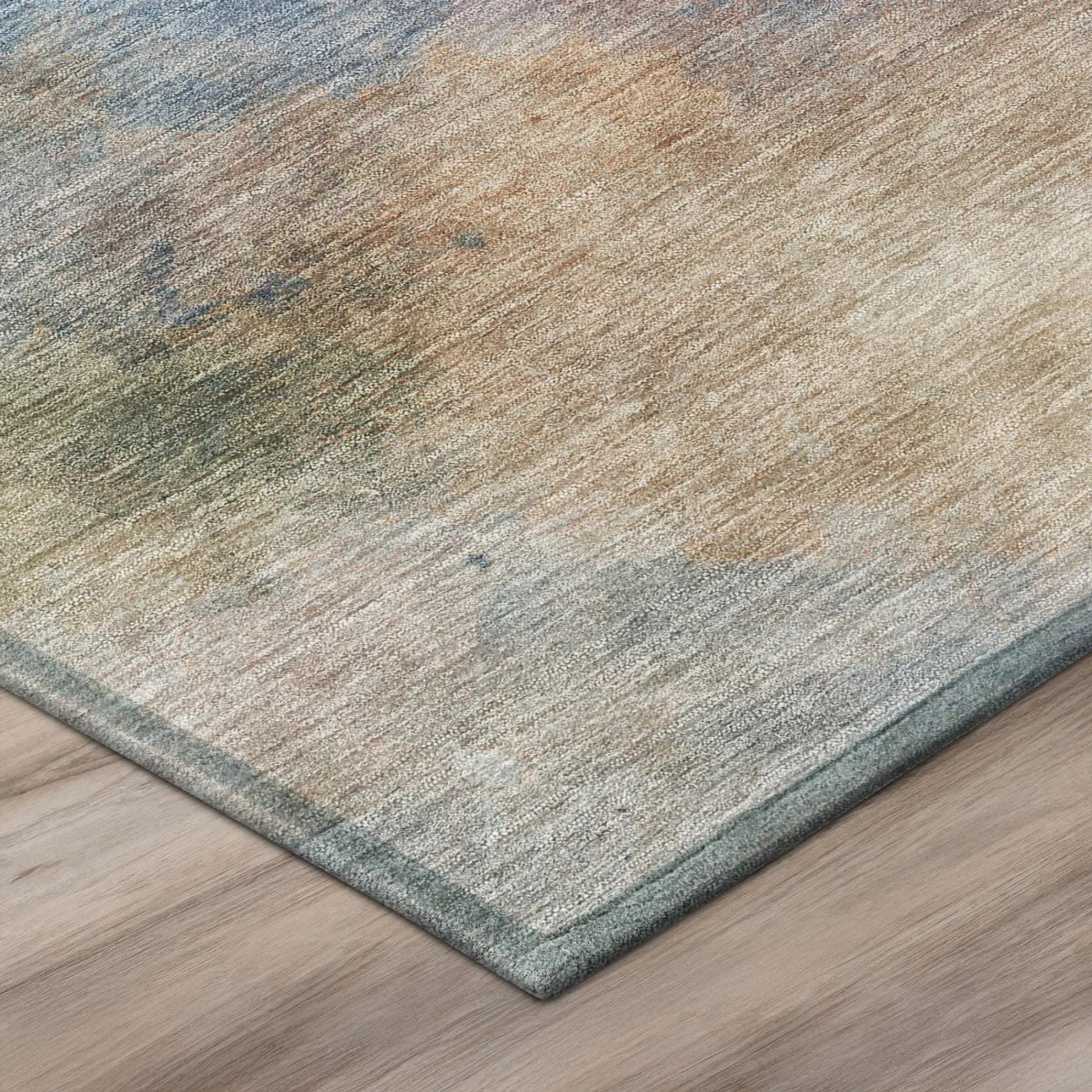 3' X 5' Blue And Beige Abstract Washable Indoor Outdoor Area Rug Homeroots Outdoor