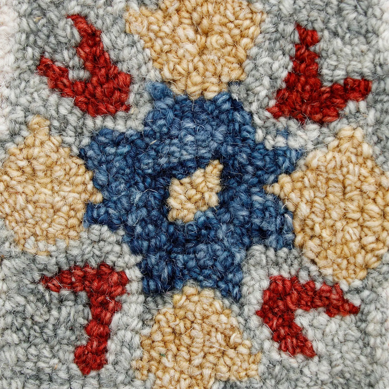 3' X 5' Blue And Beige Wool Floral Hand Tufted Area Rug Homeroots Home Decor