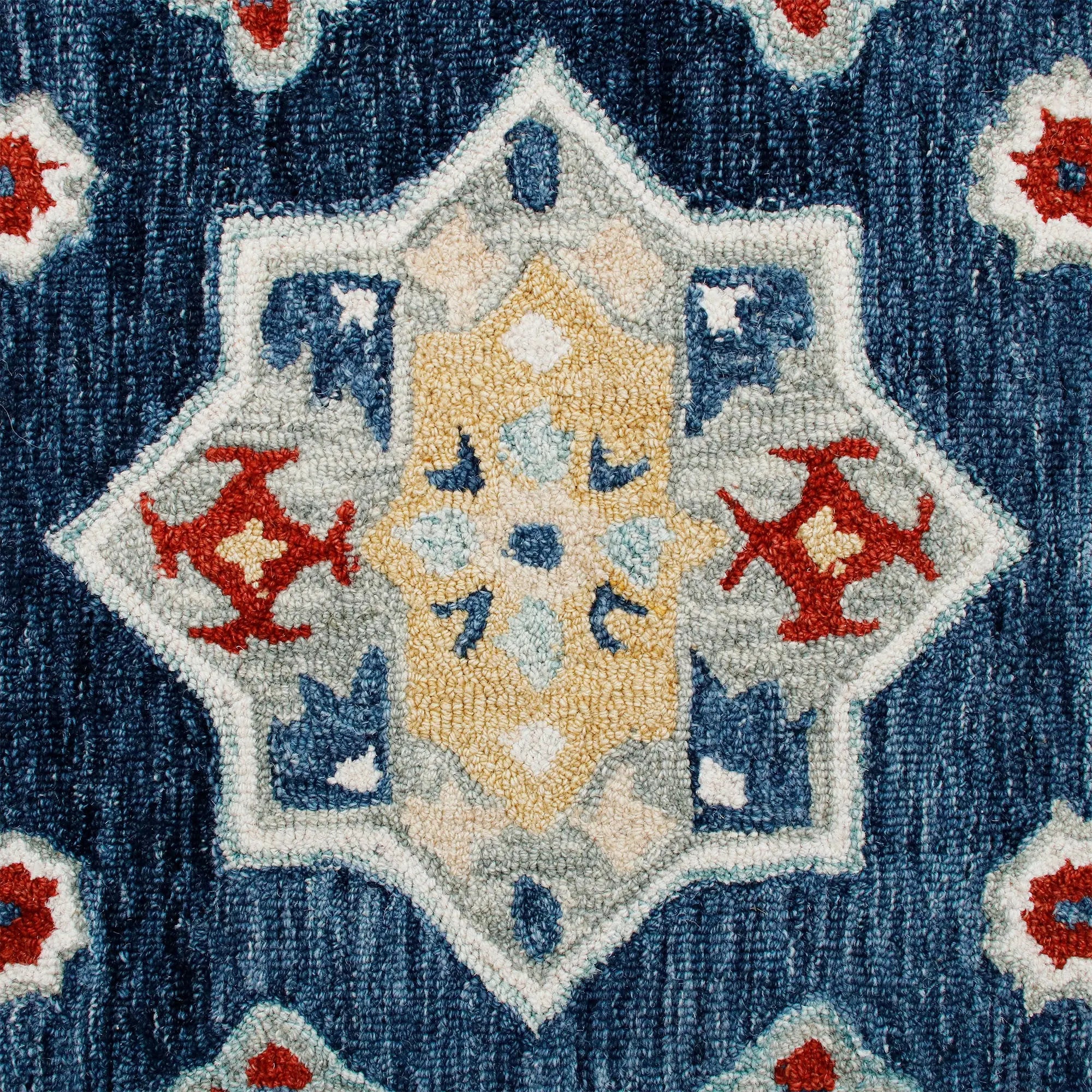 3' X 5' Blue And Beige Wool Floral Hand Tufted Area Rug Homeroots Home Decor