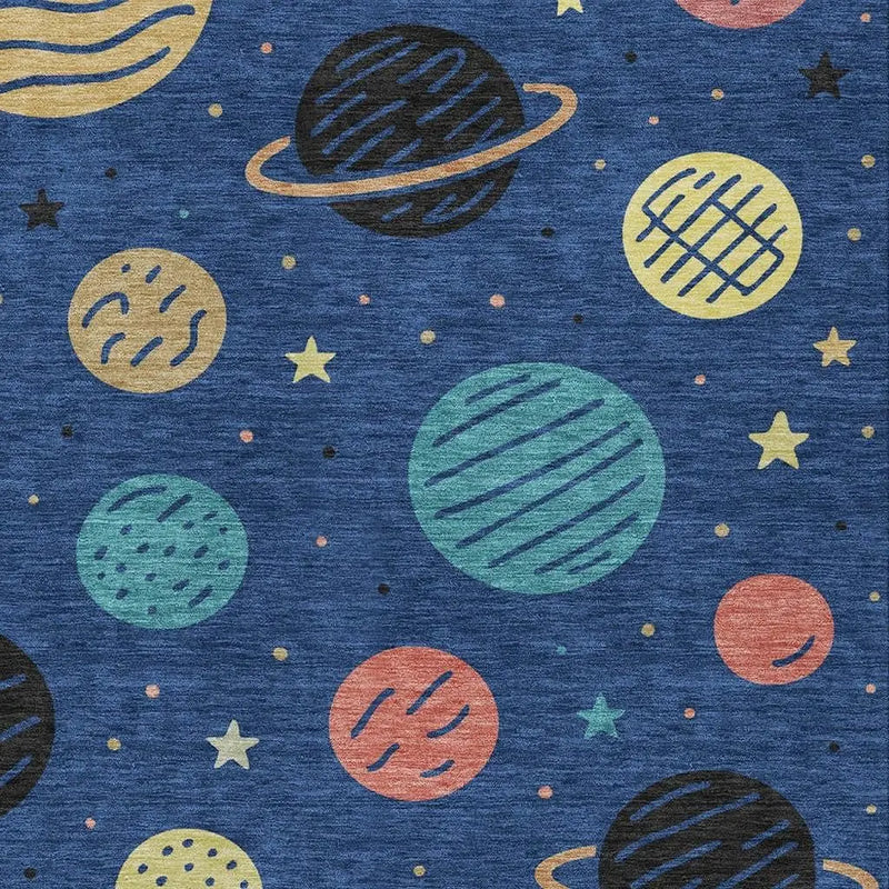 3' X 5' Blue And Black Floral Washable Indoor Outdoor Area Rug Homeroots Outdoor