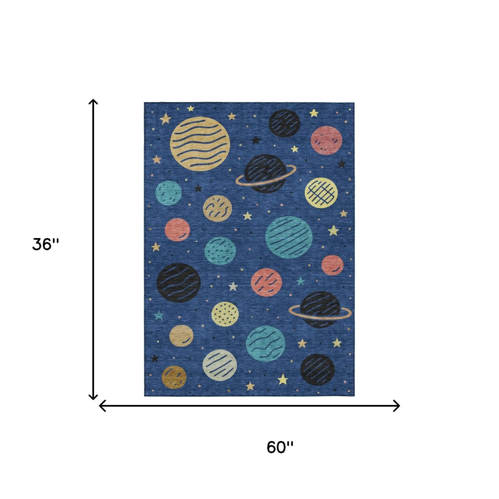 3' X 5' Blue And Black Floral Washable Indoor Outdoor Area Rug Homeroots Outdoor