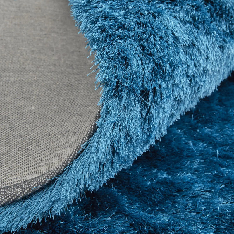 3' X 5' Blue And Black Shag Hand Tufted Area Rug Homeroots Home Decor