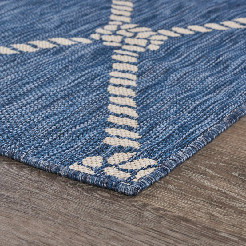 3' X 5' Blue And Gray Indoor Outdoor Area Rug Homeroots Outdoor