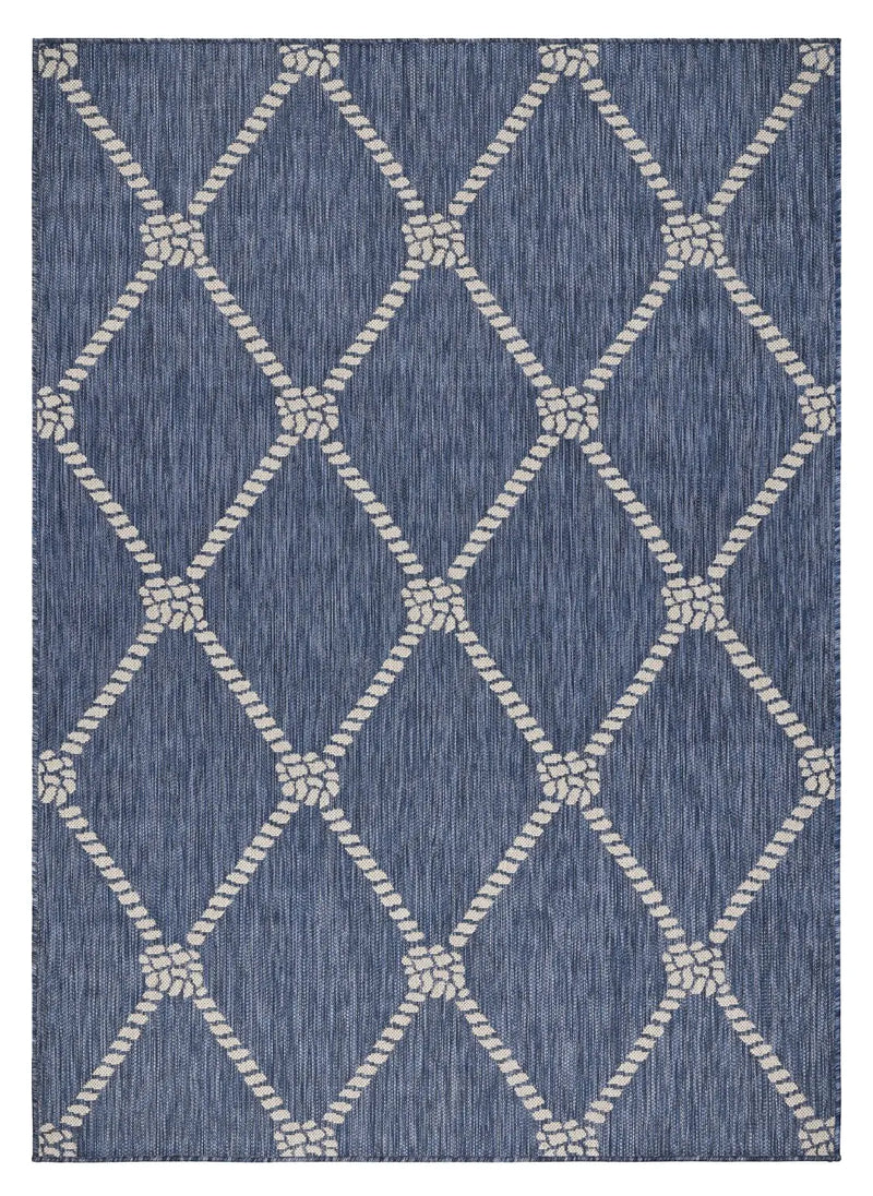 3' X 5' Blue And Gray Indoor Outdoor Area Rug Homeroots Outdoor