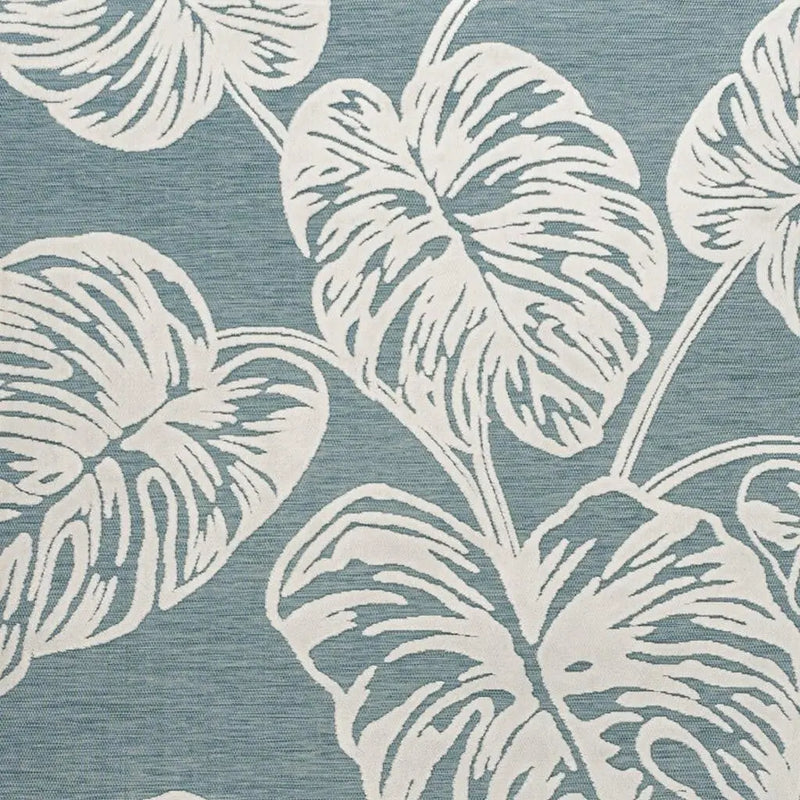 3' X 5' Blue And Ivory Floral Indoor Outdoor Area Rug - GreatEagleInc