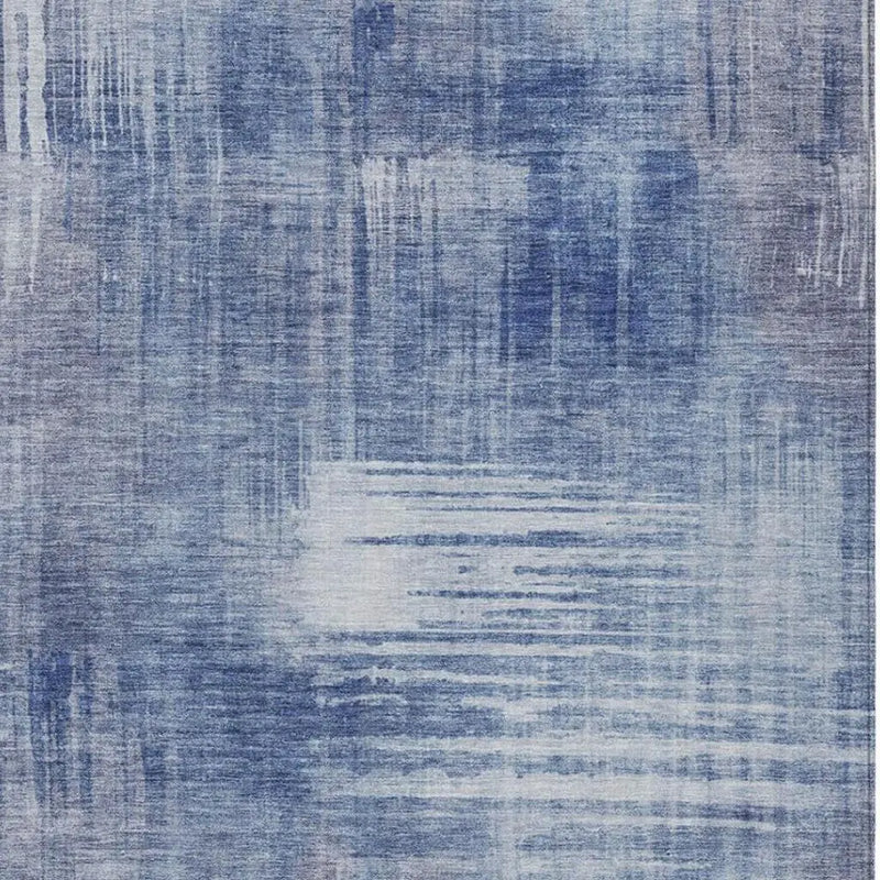 3' X 5' Blue And Lilac Abstract Washable Indoor Outdoor Area Rug Homeroots Outdoor