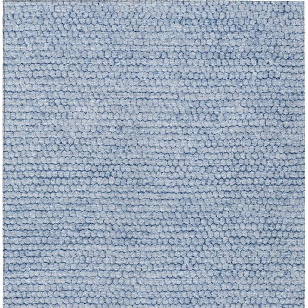 3' X 5' Blue And Sky Blue Striped Washable Indoor Outdoor Area Rug Homeroots Outdoor