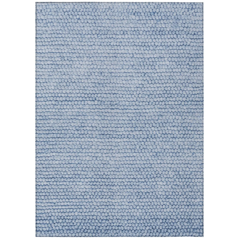 3' X 5' Blue And Sky Blue Striped Washable Indoor Outdoor Area Rug Homeroots Outdoor