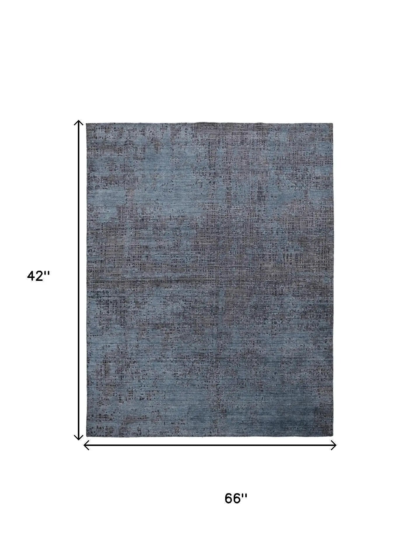 3' X 5' Blue And Taupe Abstract Hand Woven Area Rug Homeroots Home Decor