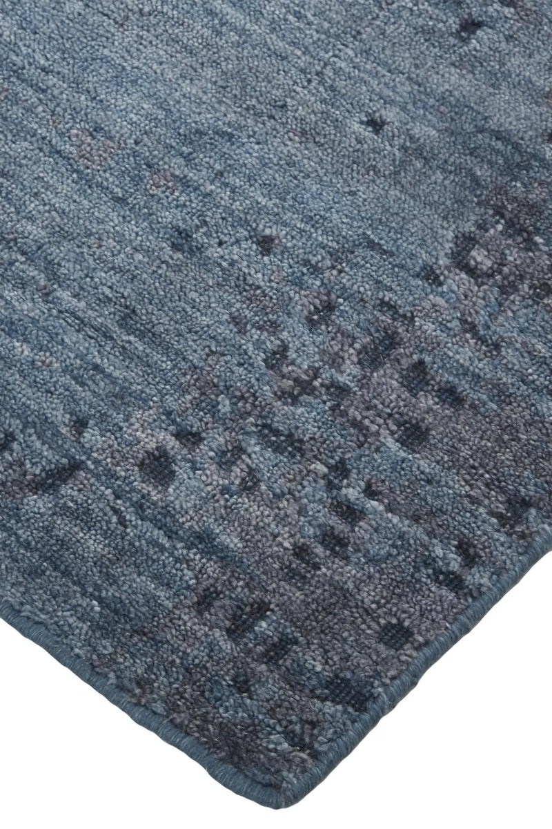 3' X 5' Blue And Taupe Abstract Hand Woven Area Rug Homeroots Home Decor