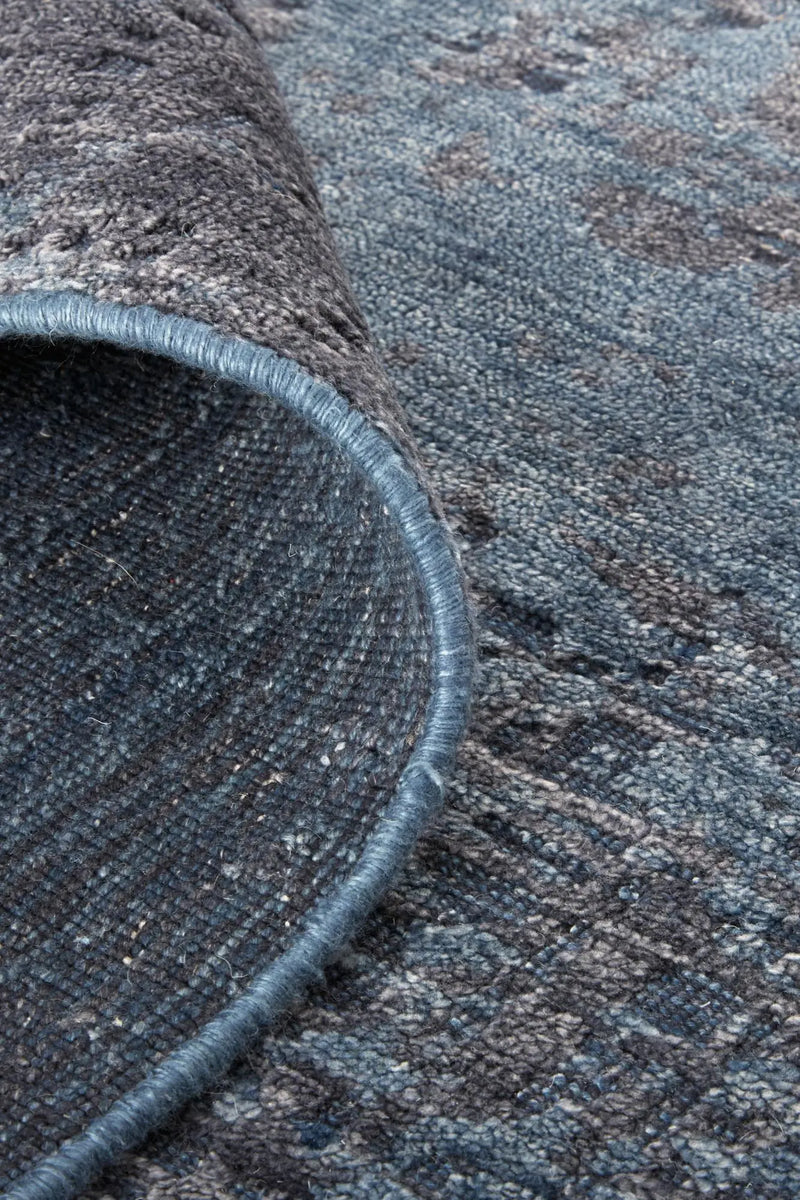 3' X 5' Blue And Taupe Abstract Hand Woven Area Rug Homeroots Home Decor