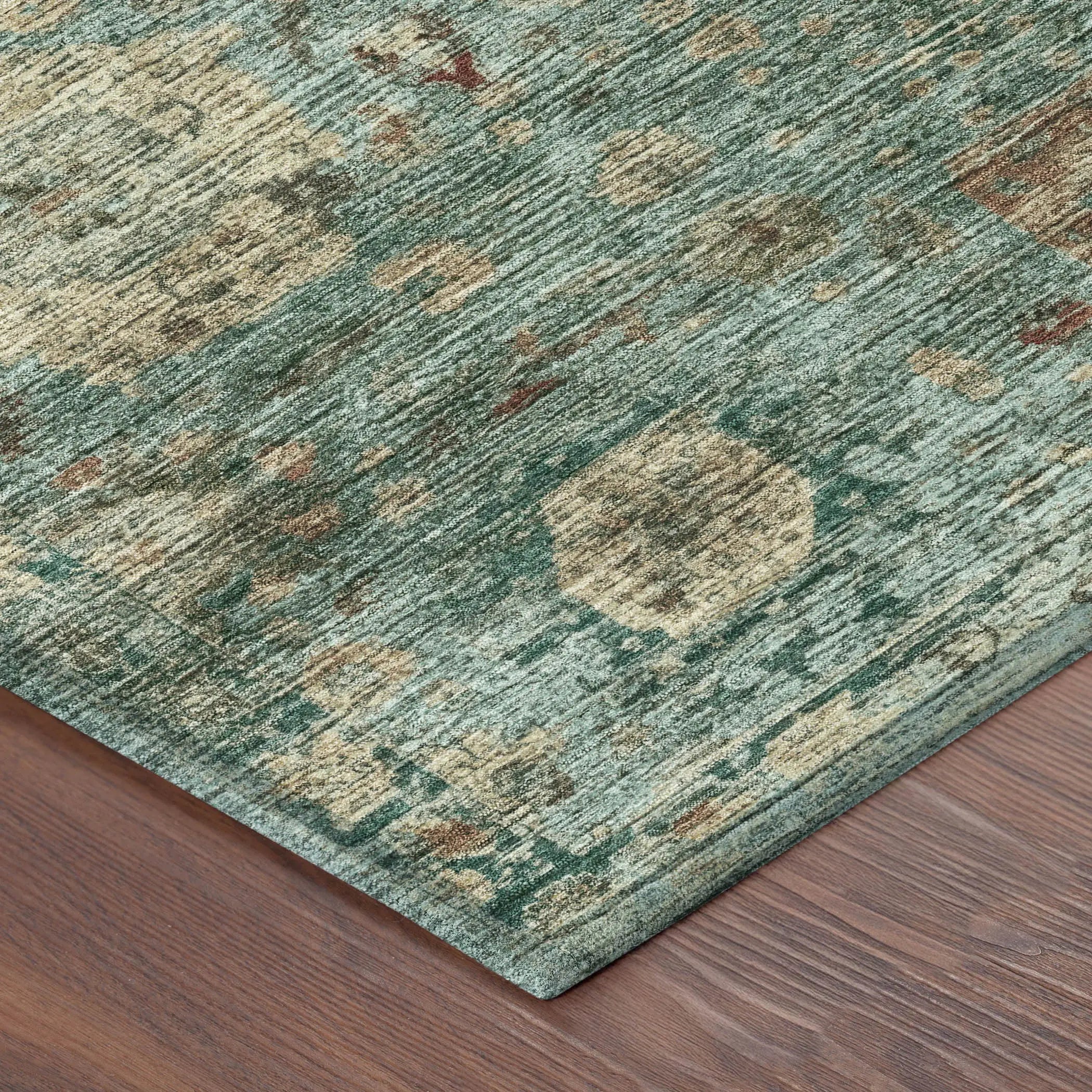 3' X 5' Blue And Teal Blue Abstract Washable Indoor Outdoor Area Rug Homeroots Outdoor