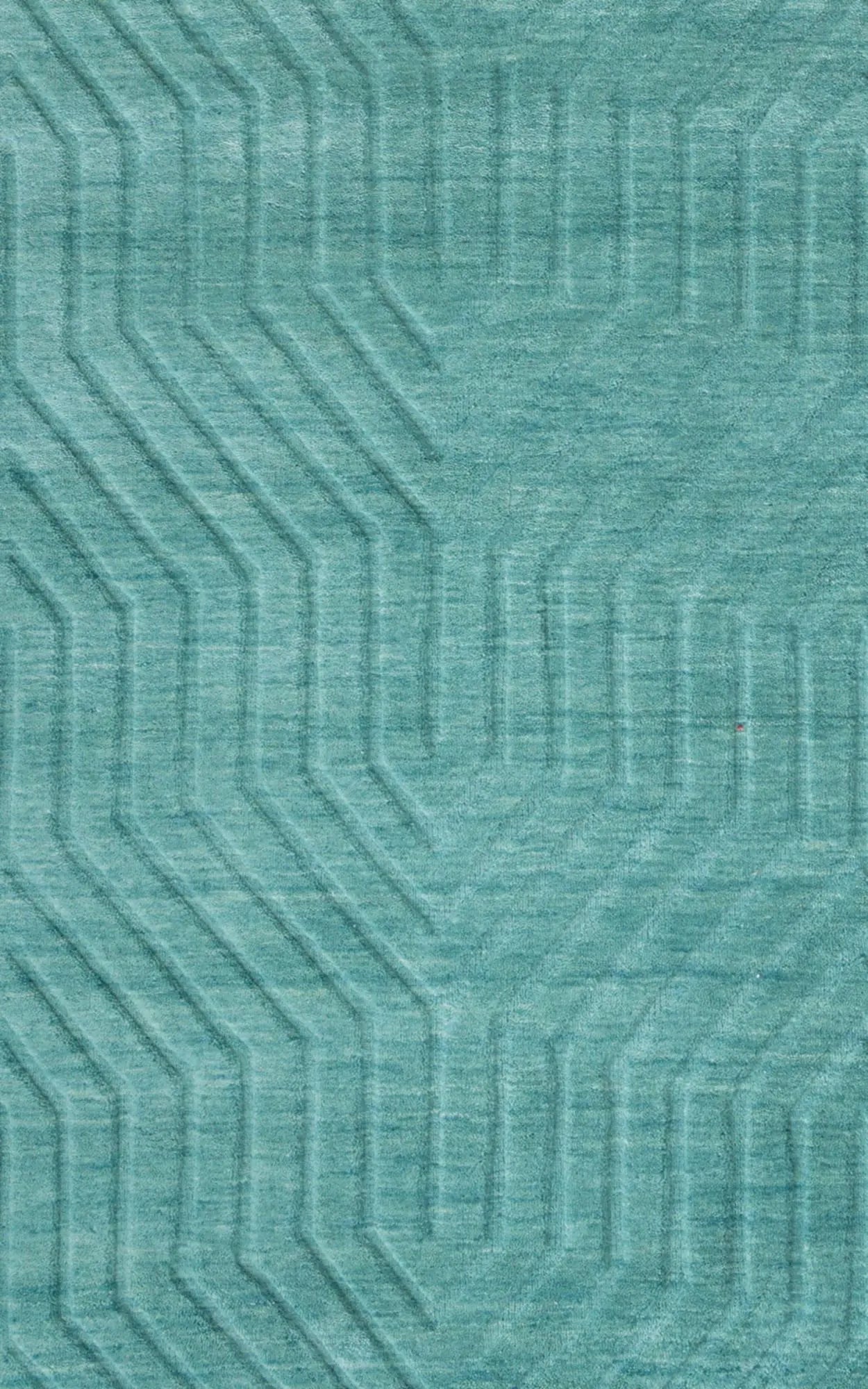 3' X 5' Blue And Teal Wool Geometric Hand Tufted Area Rug Homeroots Home Decor