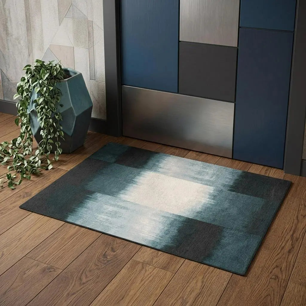 3' X 5' Blue And White Abstract Washable Area Rug With UV Protection Homeroots Home Decor