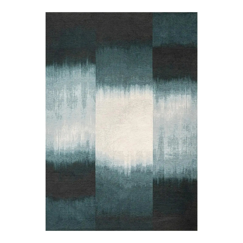 3' X 5' Blue And White Abstract Washable Area Rug With UV Protection Homeroots Home Decor
