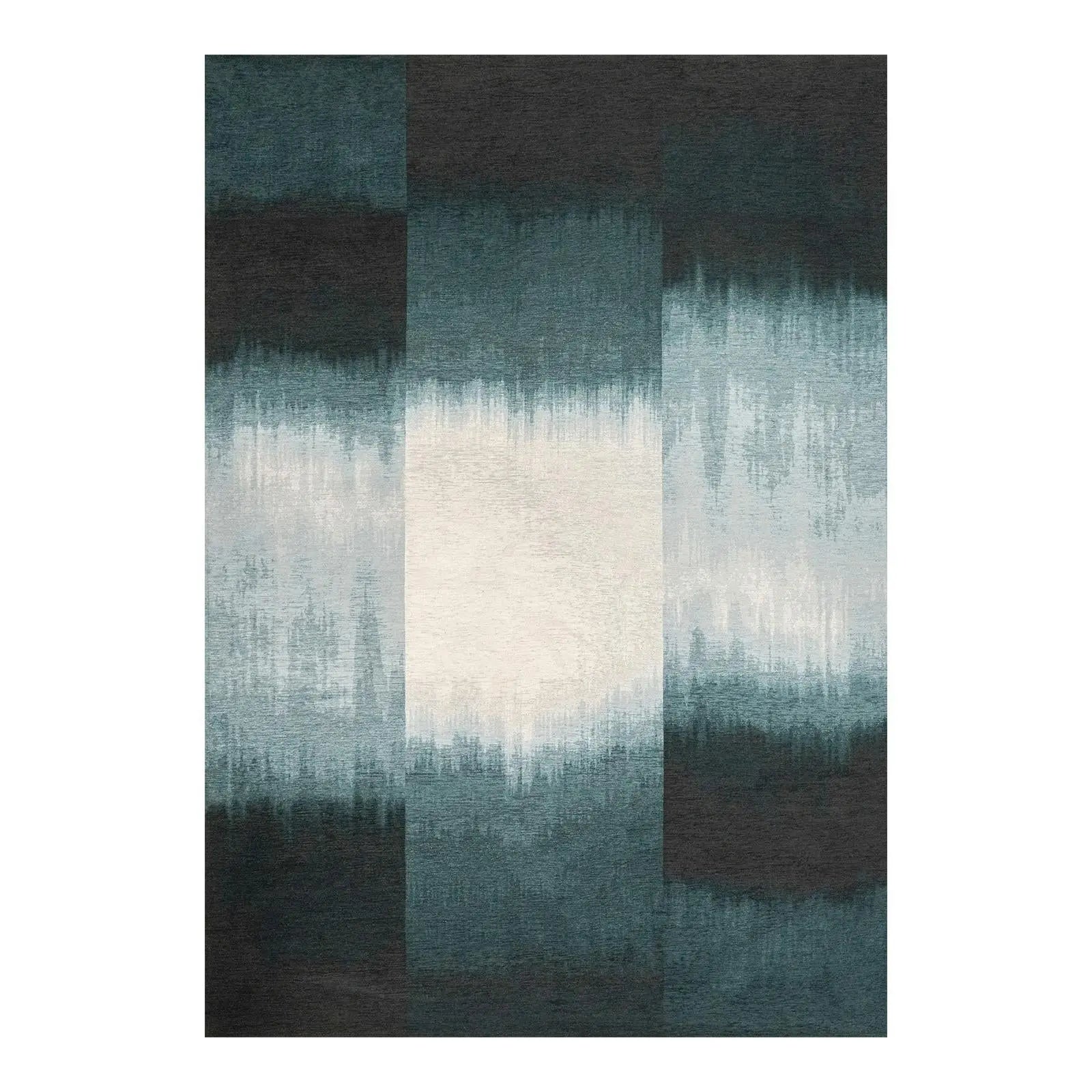 3' X 5' Blue And White Abstract Washable Area Rug With UV Protection Homeroots Home Decor