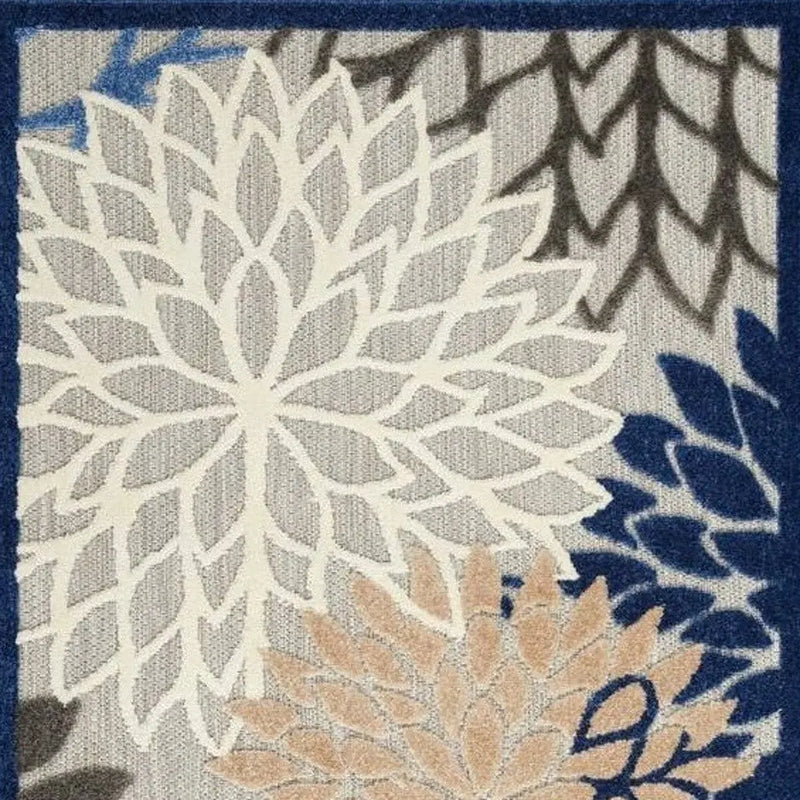 3' X 5' Blue Indoor Outdoor Area Rug - GreatEagleInc