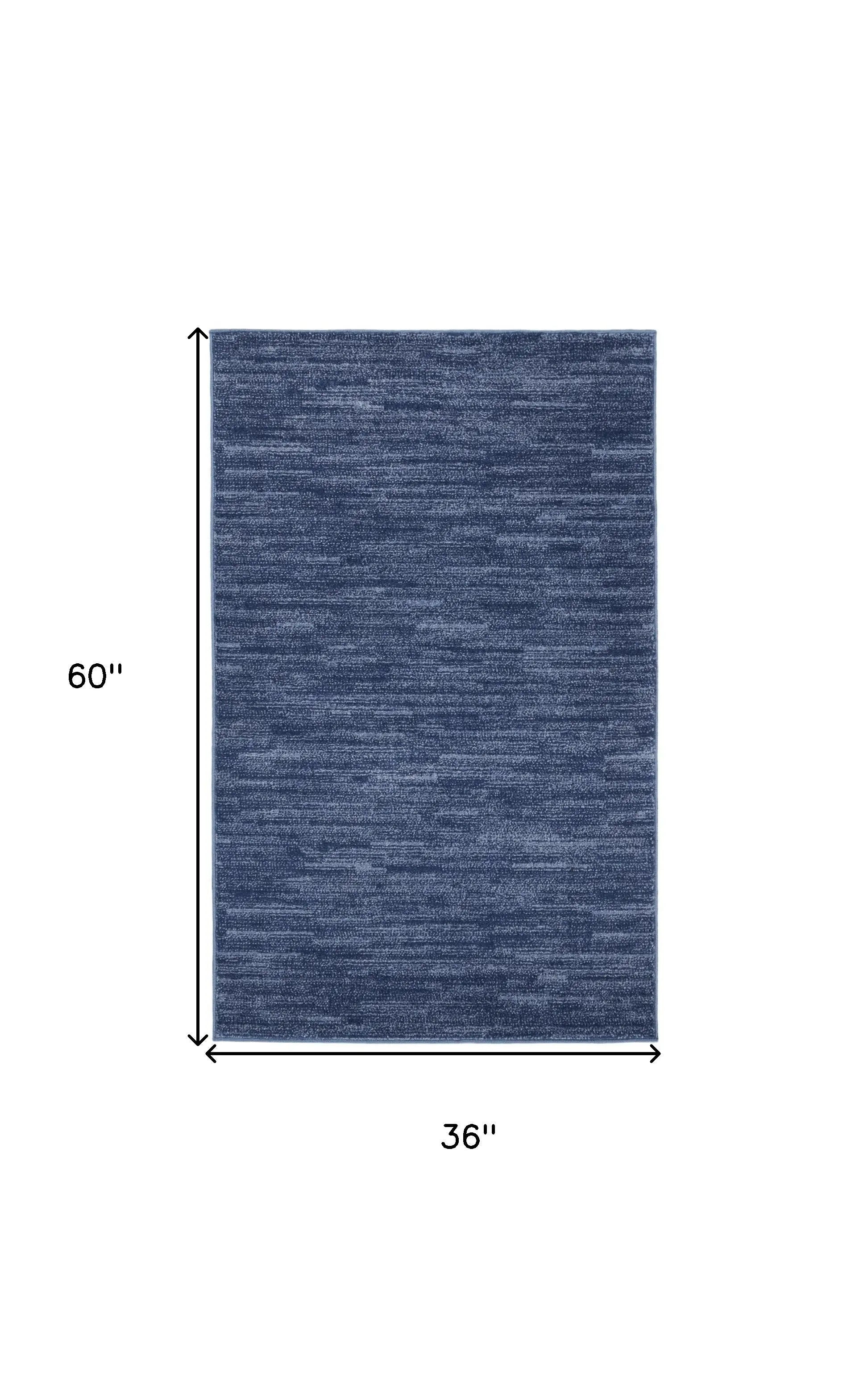 3' X 5' Blue Indoor Outdoor Area Rug Homeroots Outdoor