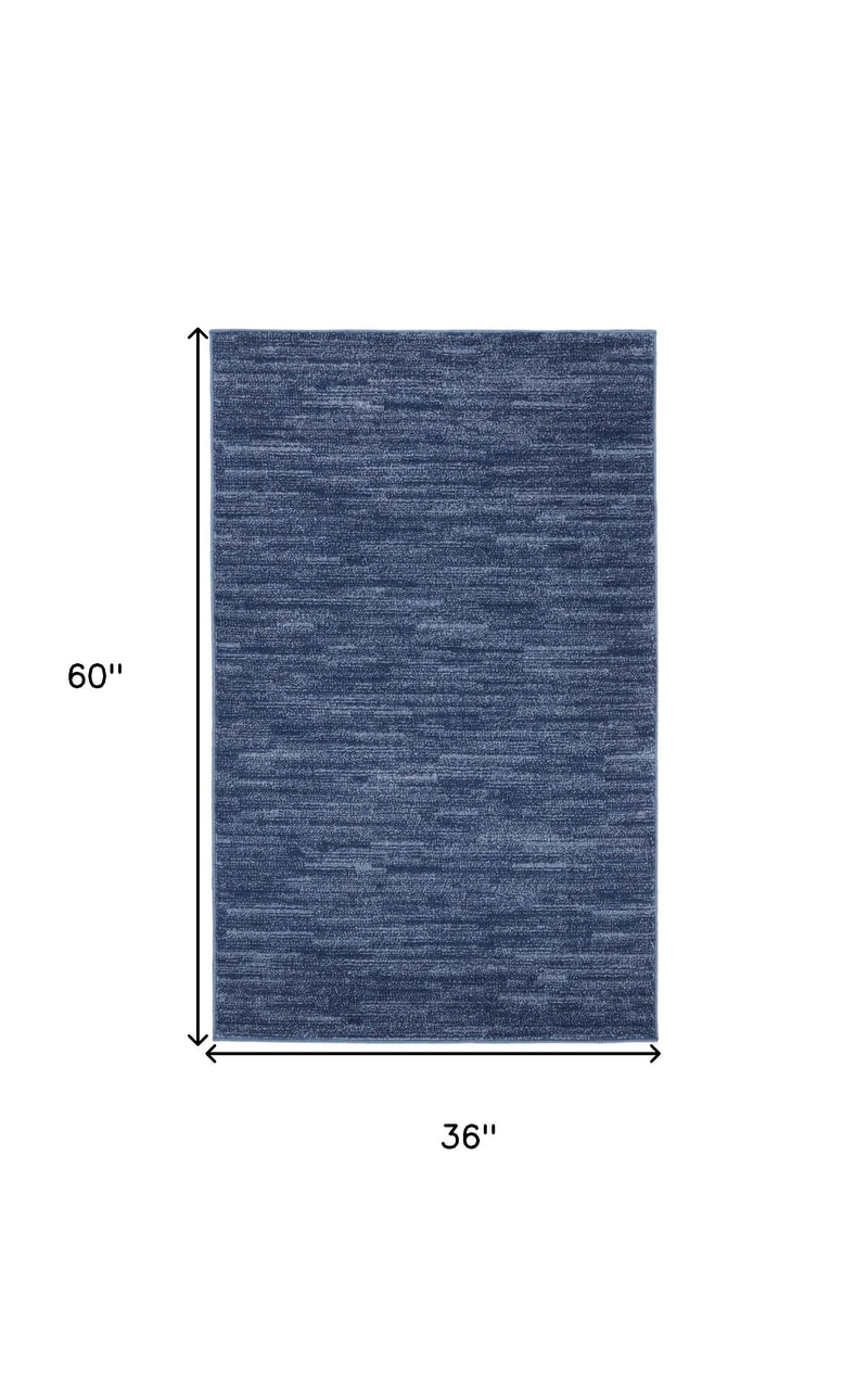 3' X 5' Blue Indoor Outdoor Area Rug Homeroots Outdoor
