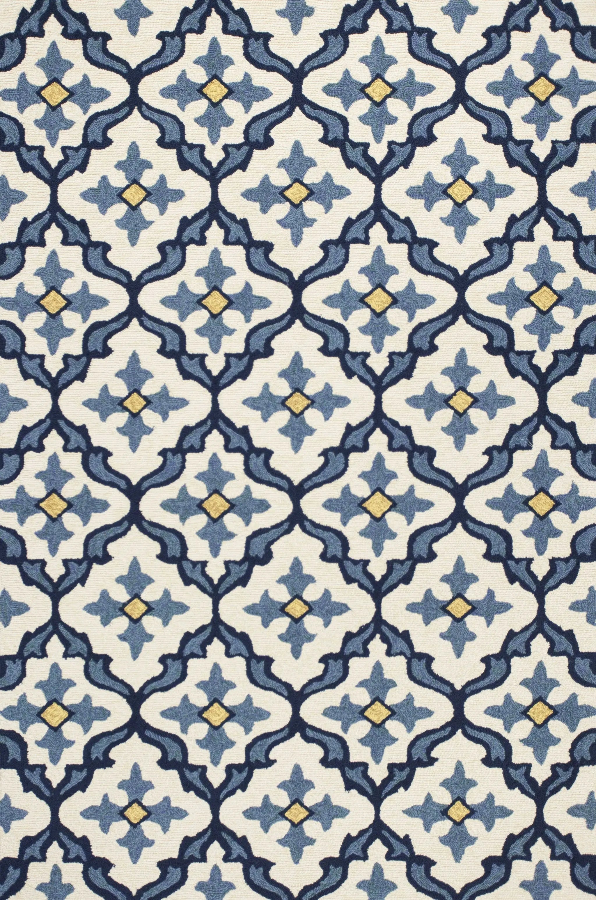 3' X 5' Blue Moroccan Handmade Indoor Outdoor Area Rug Homeroots Outdoor