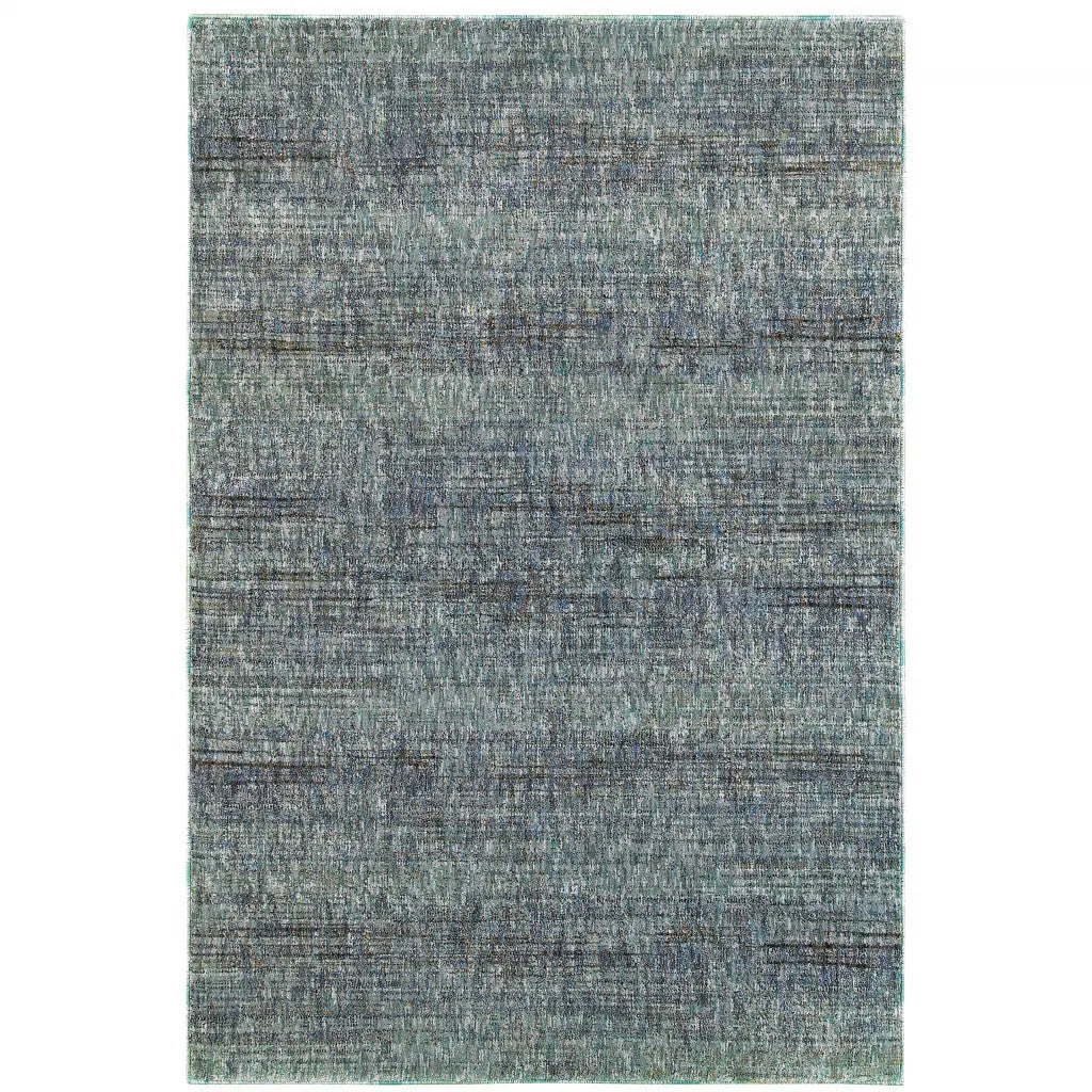3' X 5' Blue and Gray Power Loom Area Rug - GreatEagleInc