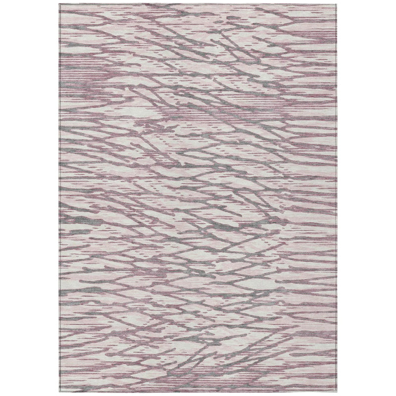 3' X 5' Blush And Pink Abstract Washable Indoor Outdoor Area Rug Homeroots Outdoor