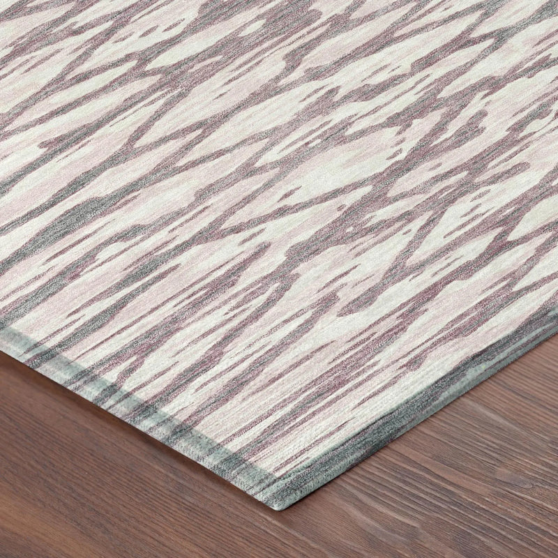 3' X 5' Blush And Pink Abstract Washable Indoor Outdoor Area Rug Homeroots Outdoor