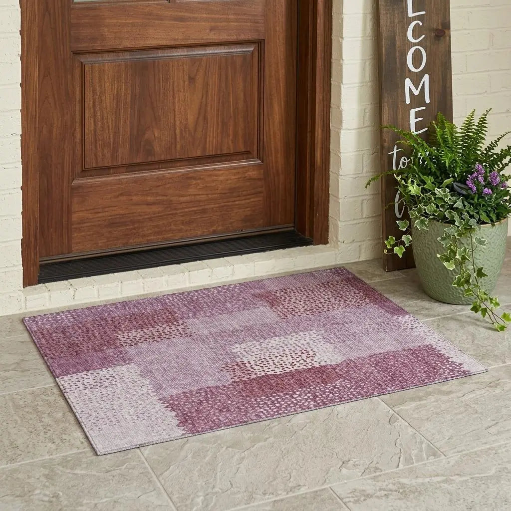 3' X 5' Blush And Pink Abstract Washable Indoor Outdoor Area Rug Homeroots Outdoor