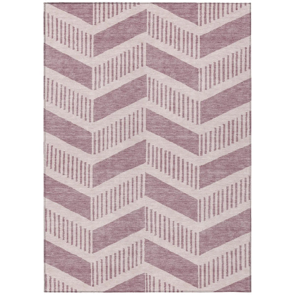 3' X 5' Blush And Pink Geometric Washable Indoor Outdoor Area Rug Homeroots Outdoor
