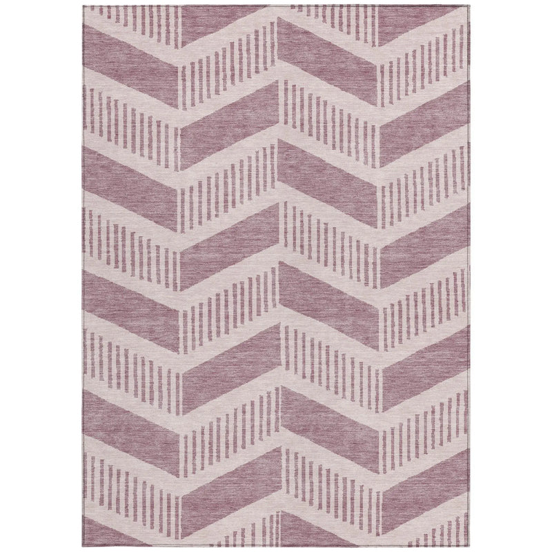 3' X 5' Blush And Pink Geometric Washable Indoor Outdoor Area Rug Homeroots Outdoor