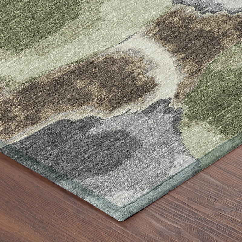 3' X 5' Brown And Beige Abstract Washable Indoor Outdoor Area Rug Homeroots Outdoor