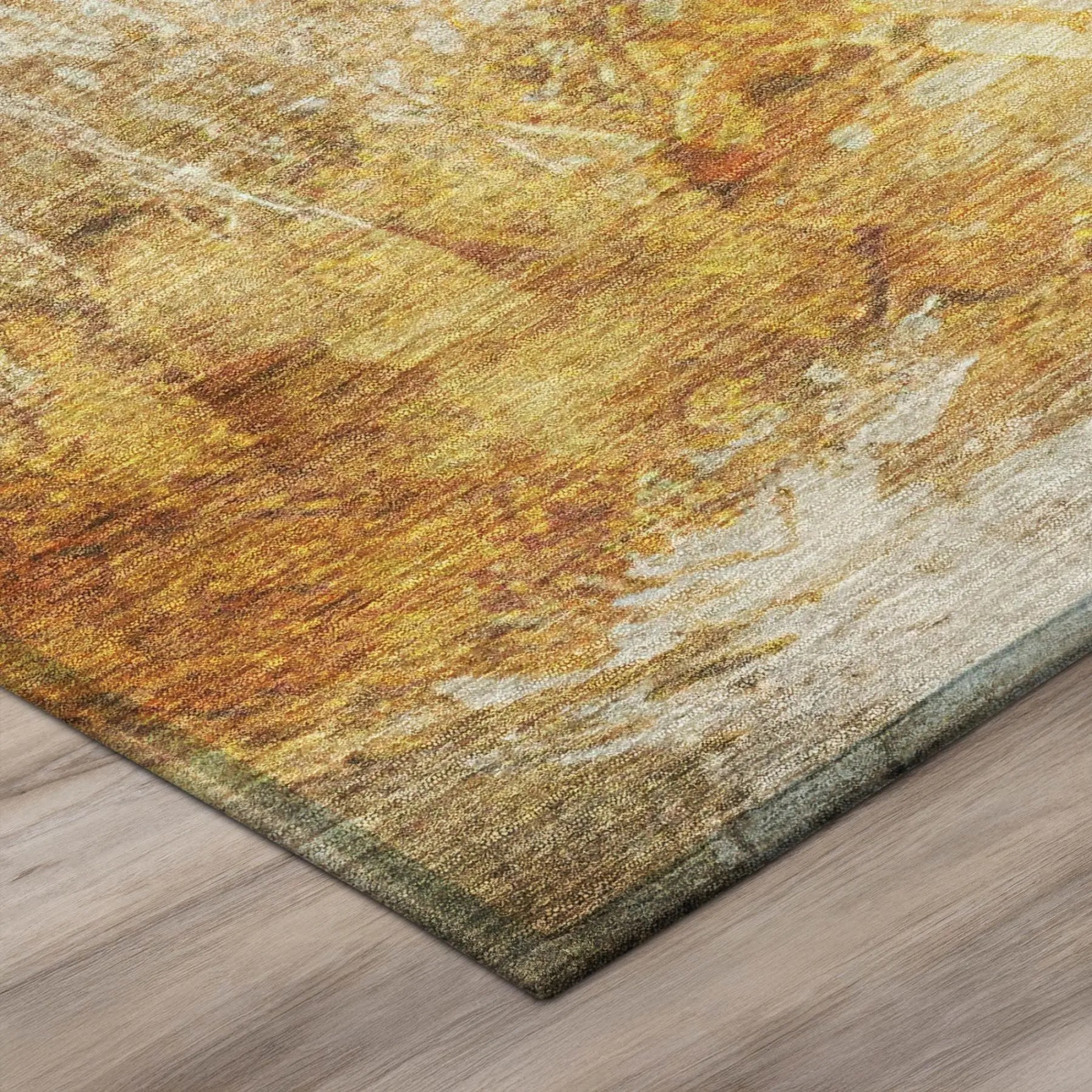 3' X 5' Brown And Beige Abstract Washable Indoor Outdoor Area Rug Homeroots Outdoor