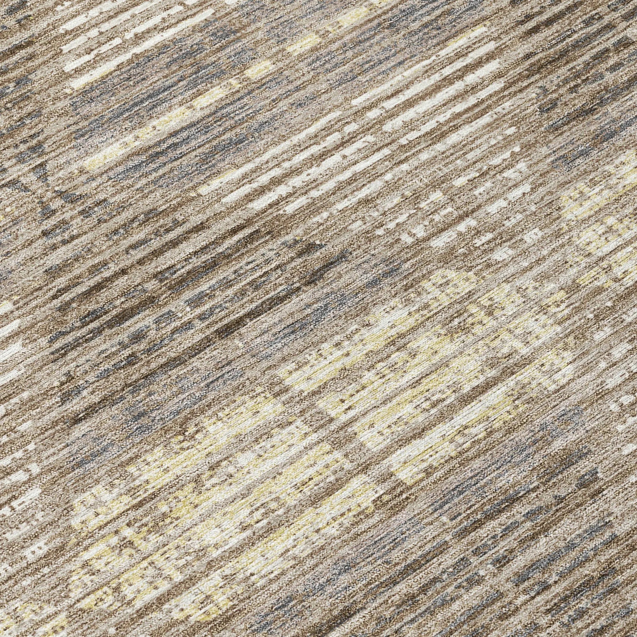 3' X 5' Brown And Beige Geometric Washable Indoor Outdoor Area Rug Homeroots Outdoor