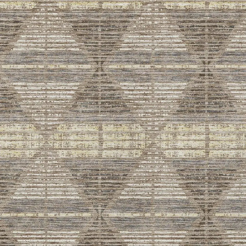 3' X 5' Brown And Beige Geometric Washable Indoor Outdoor Area Rug Homeroots Outdoor