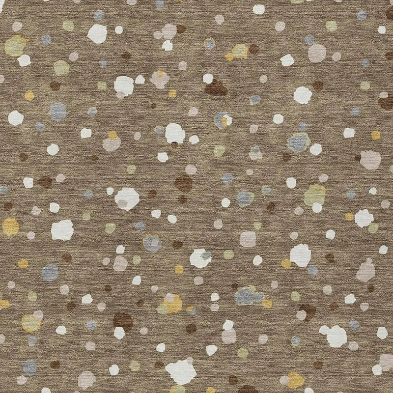 3' X 5' Brown And Beige Geometric Washable Indoor Outdoor Area Rug Homeroots Outdoor