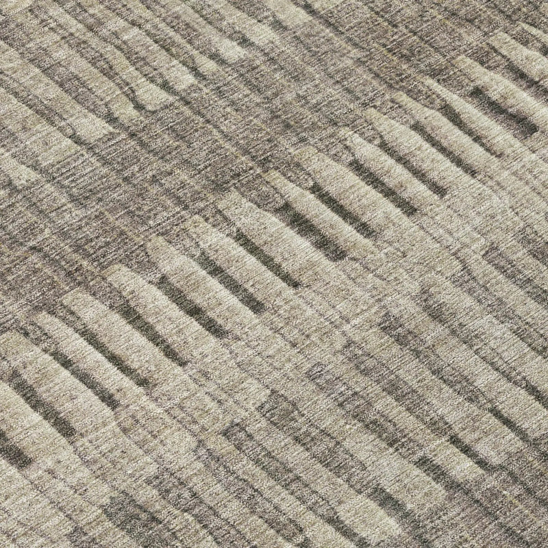 3' X 5' Brown And Beige Striped Washable Indoor Outdoor Area Rug Homeroots Outdoor